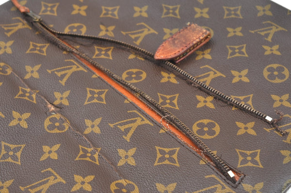 Auth Louis Vuitton Monogram Pochette Pliante Clutch Hand Bag Old Model LV Junk K6531