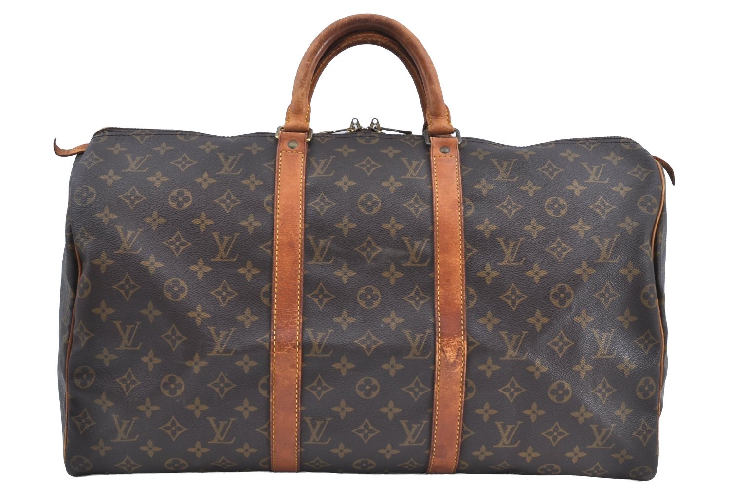 Authentic Louis Vuitton Monogram Keepall 50 Travel Boston Bag M41426 LV K6535