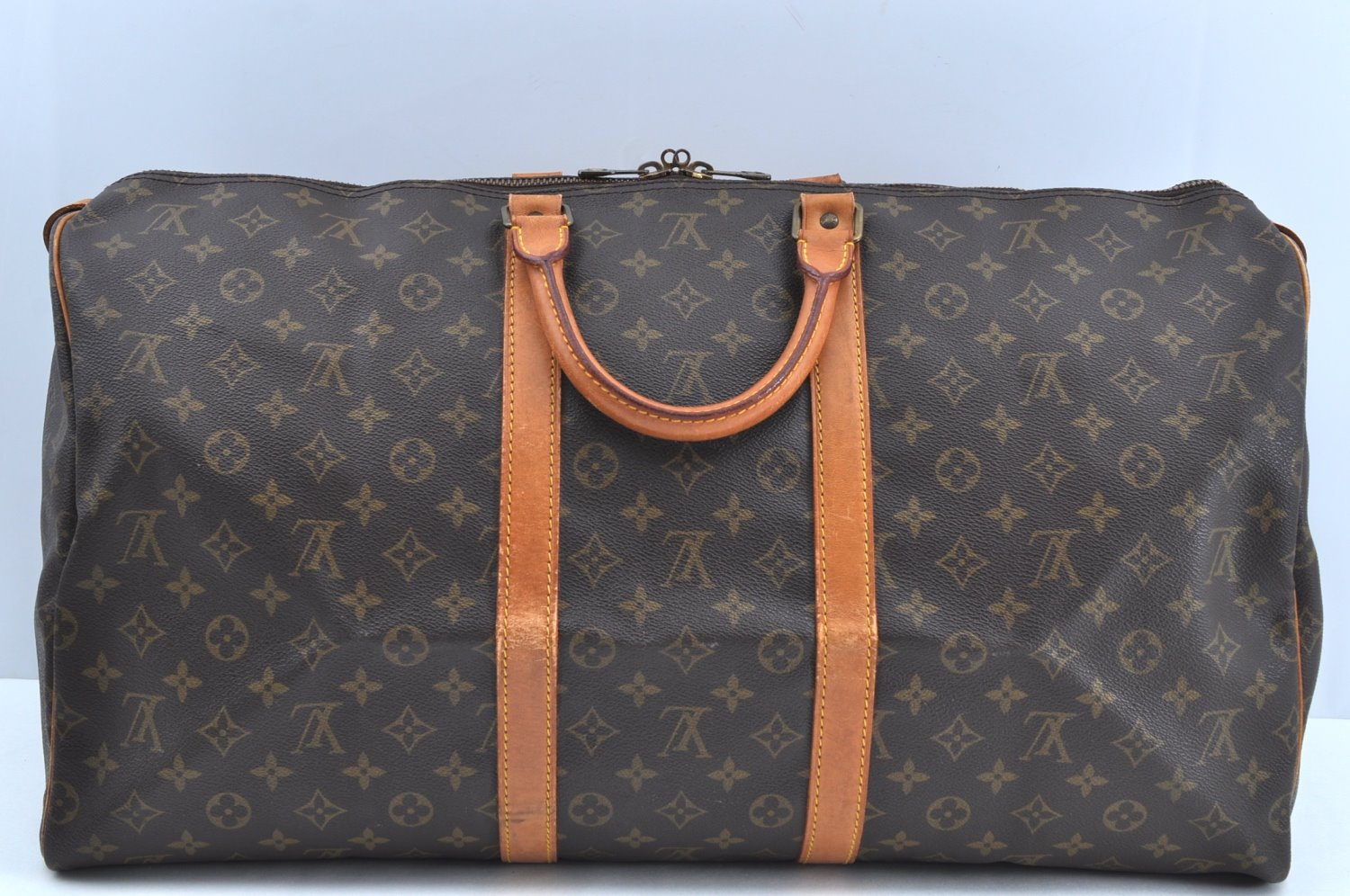 Authentic Louis Vuitton Monogram Keepall 55 Travel Boston Bag M41424 LV K6537
