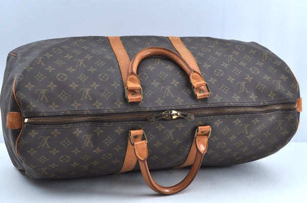 Authentic Louis Vuitton Monogram Keepall 55 Travel Boston Bag M41424 LV K6537