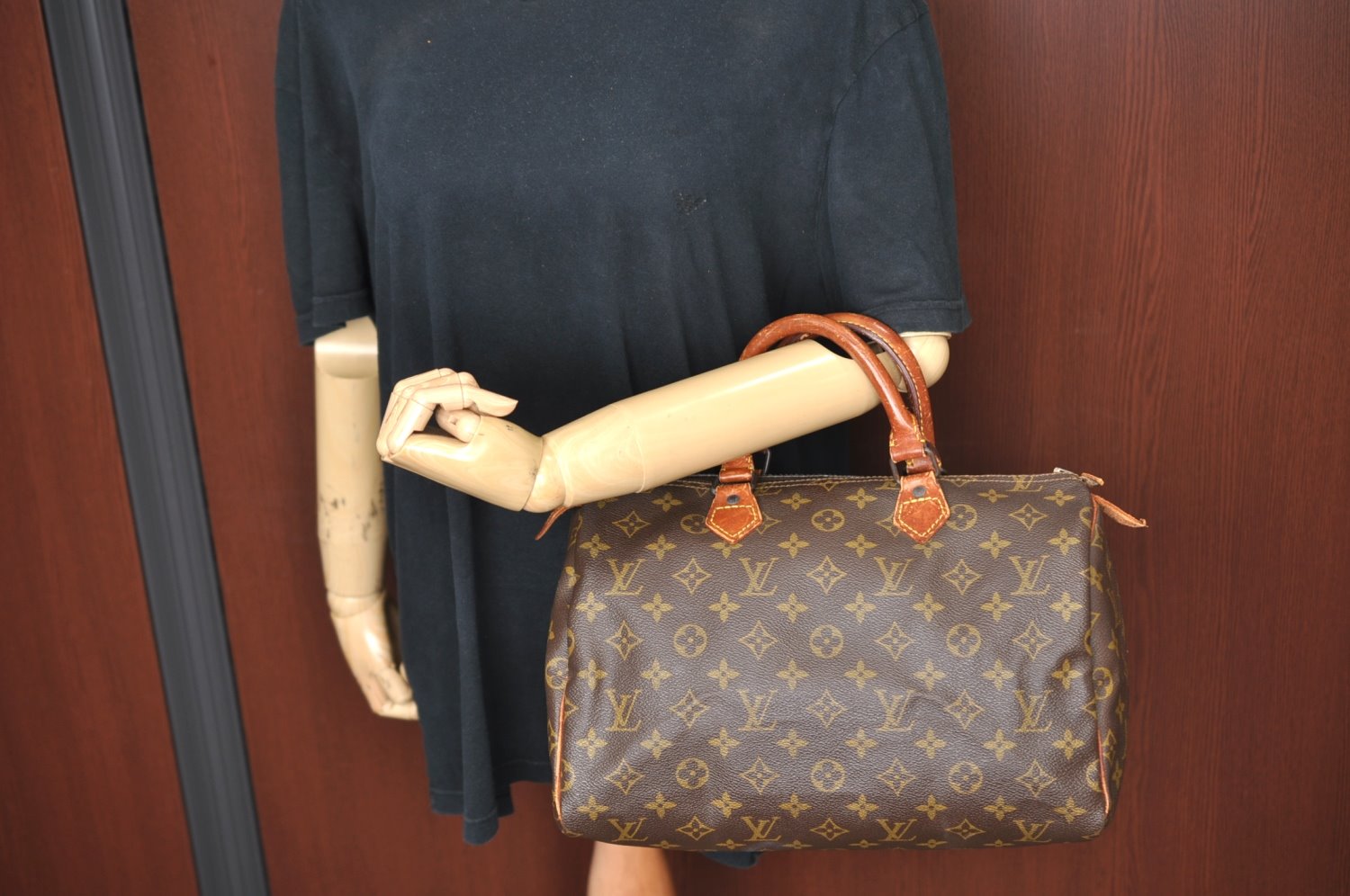 Authentic Louis Vuitton Monogram Speedy 30 Hand Boston Bag Old Model LV K6543