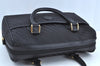 Authentic GUCCI 2Way Hand Boston Bag Purse GG Canvas Leather Black K6555