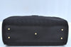 Authentic GUCCI 2Way Hand Boston Bag Purse GG Canvas Leather Black K6555