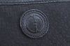 Authentic GUCCI 2Way Hand Boston Bag Purse GG Canvas Leather Black K6555