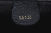 Authentic GUCCI 2Way Hand Boston Bag Purse GG Canvas Leather Black K6555