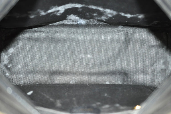 Authentic GUCCI 2Way Hand Boston Bag Purse GG Canvas Leather Black K6555