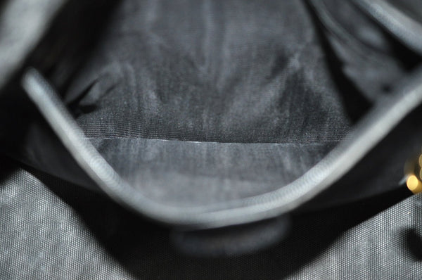 Authentic GUCCI 2Way Hand Boston Bag Purse GG Canvas Leather Black K6555