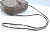 Authentic GUCCI Web Sherry Line Shoulder Cross Bag GG PVC Leather Brown K6556