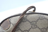 Authentic GUCCI Web Sherry Line Shoulder Cross Bag GG PVC Leather Brown K6556