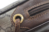 Authentic GUCCI Web Sherry Line Shoulder Cross Bag GG PVC Leather Brown K6556