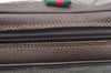 Authentic GUCCI Web Sherry Line Shoulder Cross Bag GG PVC Leather Brown K6556