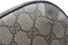 Authentic GUCCI Web Sherry Line Shoulder Cross Bag GG PVC Leather Brown K6556
