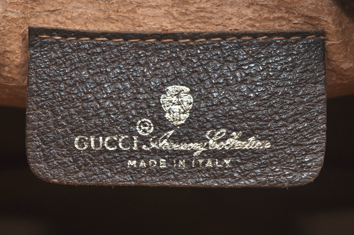 Authentic GUCCI Web Sherry Line Shoulder Cross Bag GG PVC Leather Brown K6556