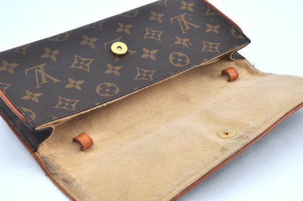 Authentic Louis Vuitton Monogram Pochette Twin GM Shoulder Bag M51852 LV K6581