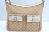 Authentic GUCCI Abbey Shoulder Tote Bag GG Canvas Leather 153025 Beige K6582
