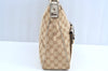 Authentic GUCCI Abbey Shoulder Tote Bag GG Canvas Leather 153025 Beige K6582