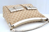 Authentic GUCCI Abbey Shoulder Tote Bag GG Canvas Leather 153025 Beige K6582