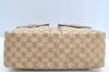 Authentic GUCCI Abbey Shoulder Tote Bag GG Canvas Leather 153025 Beige K6582