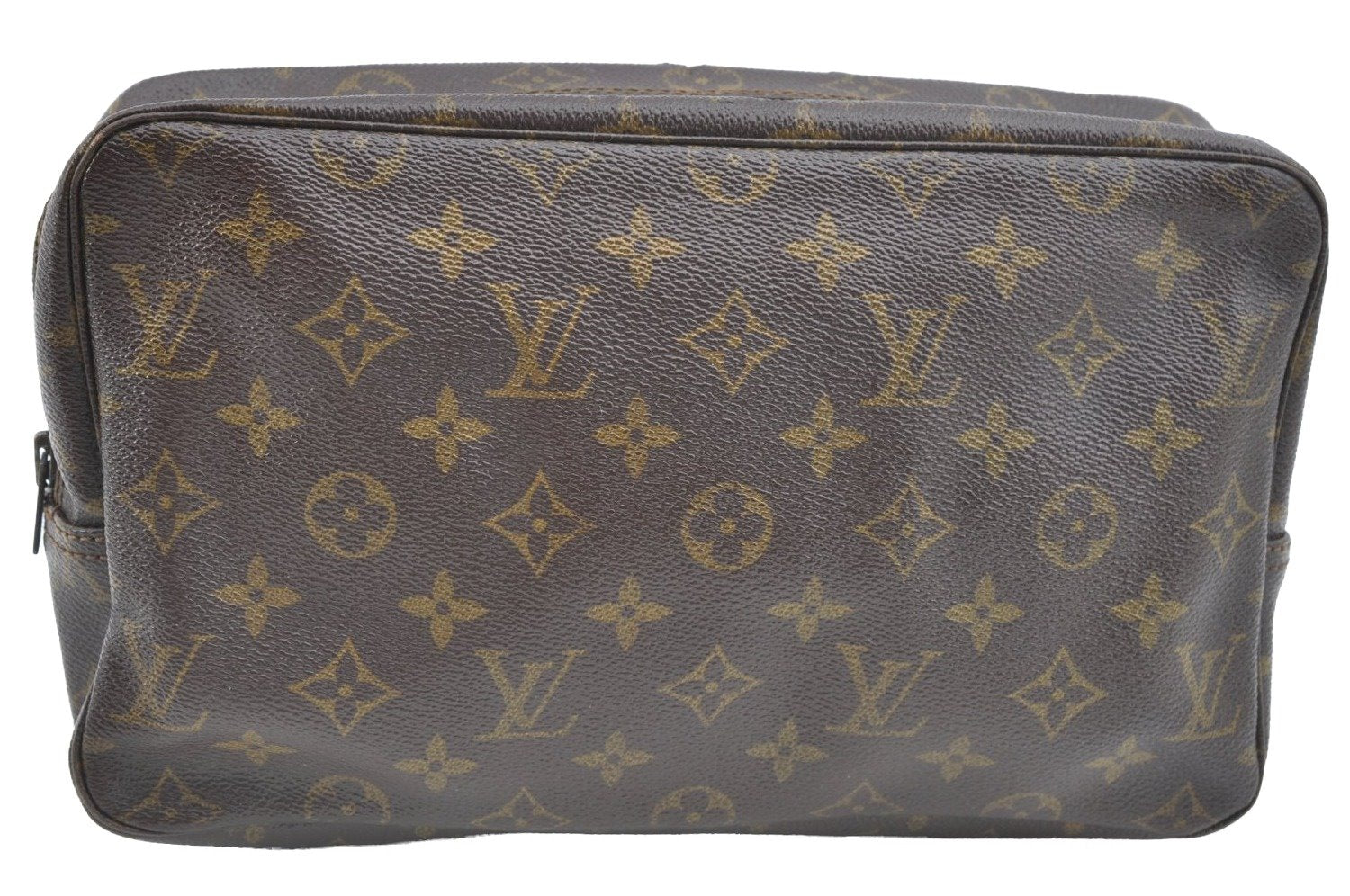 Auth Louis Vuitton Monogram Trousse Toilette 28 Clutch Hand Bag Old Model K6587