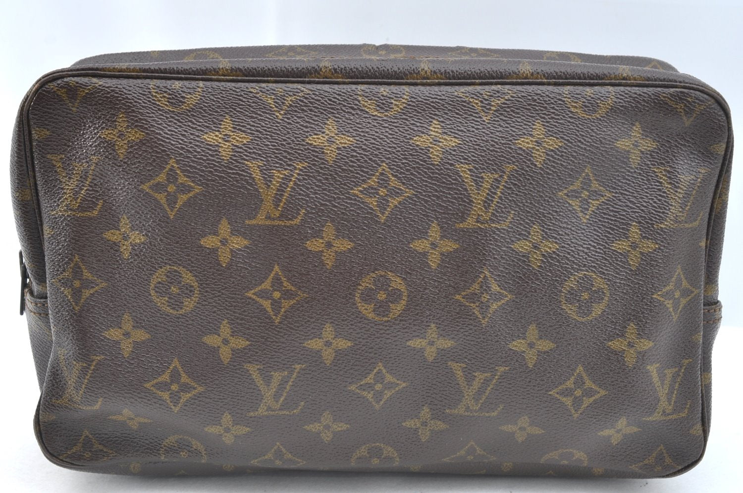 Auth Louis Vuitton Monogram Trousse Toilette 28 Clutch Hand Bag Old Model K6587