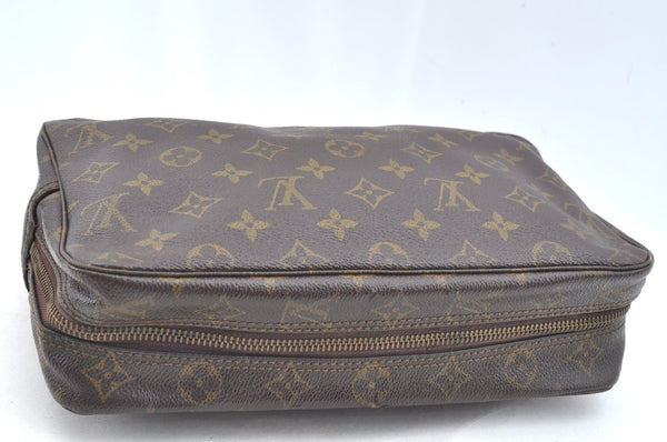 Auth Louis Vuitton Monogram Trousse Toilette 28 Clutch Hand Bag Old Model K6587