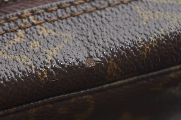 Auth Louis Vuitton Monogram Trousse Toilette 28 Clutch Hand Bag Old Model K6587