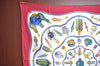 Authentic HERMES Carre 90 Scarf "Qu' importe le flacon" Silk Red Item Box K6598