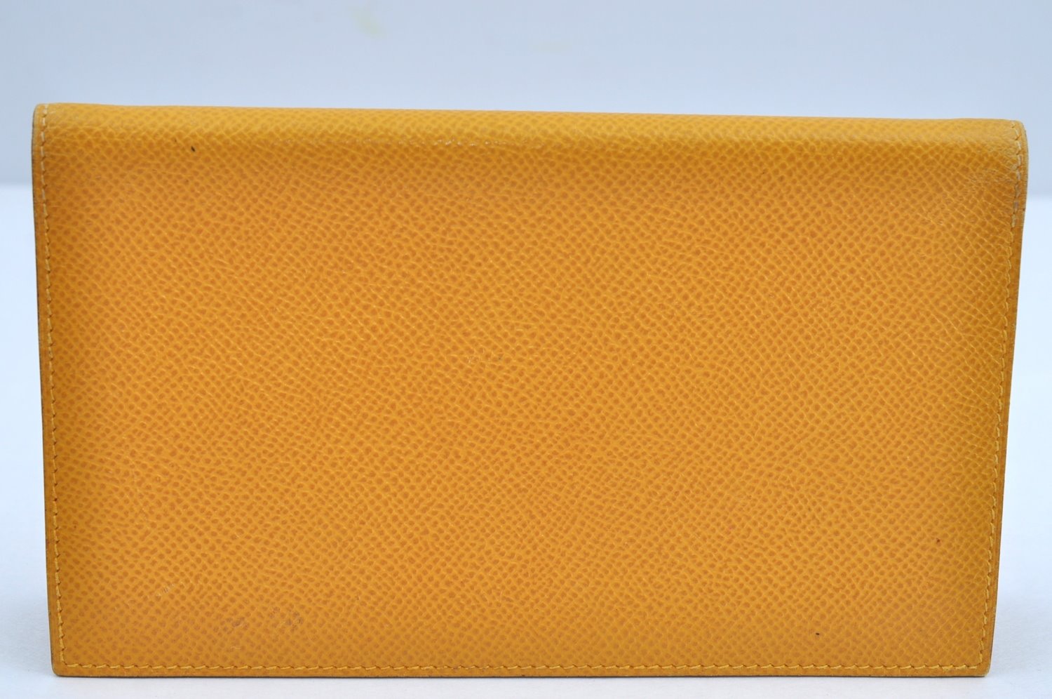 Authentic HERMES Vision II Simple Agenda Cover Day Planner Leather Yellow K6606