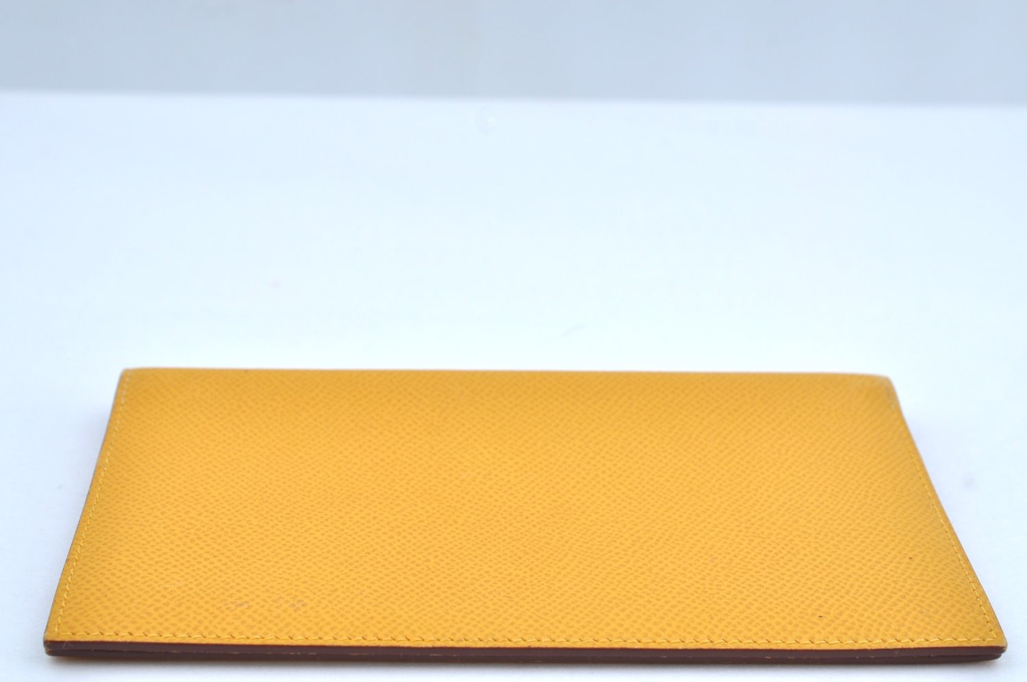 Authentic HERMES Vision II Simple Agenda Cover Day Planner Leather Yellow K6606