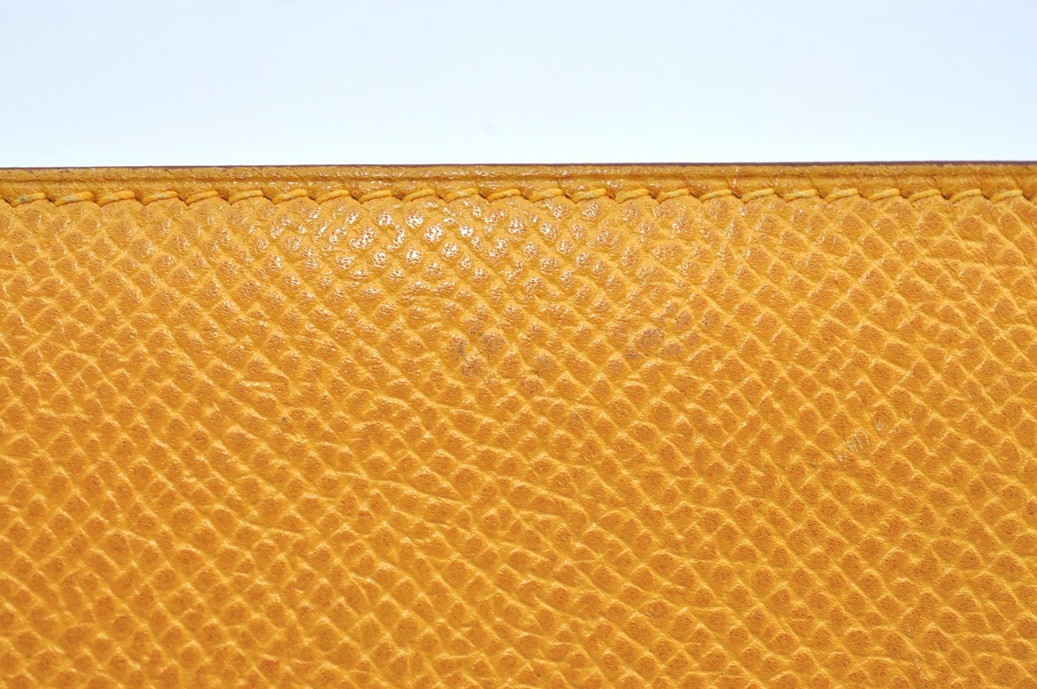 Authentic HERMES Vision II Simple Agenda Cover Day Planner Leather Yellow K6606