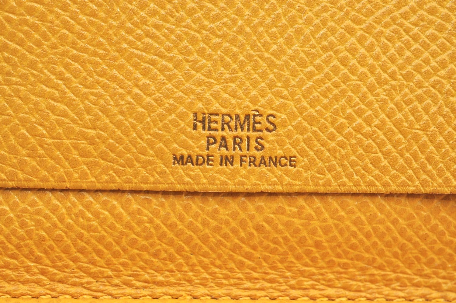 Authentic HERMES Vision II Simple Agenda Cover Day Planner Leather Yellow K6606