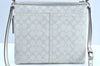 Authentic COACH Signature Shoulder Cross Bag Purse PVC Leather F17158 Gray K6617