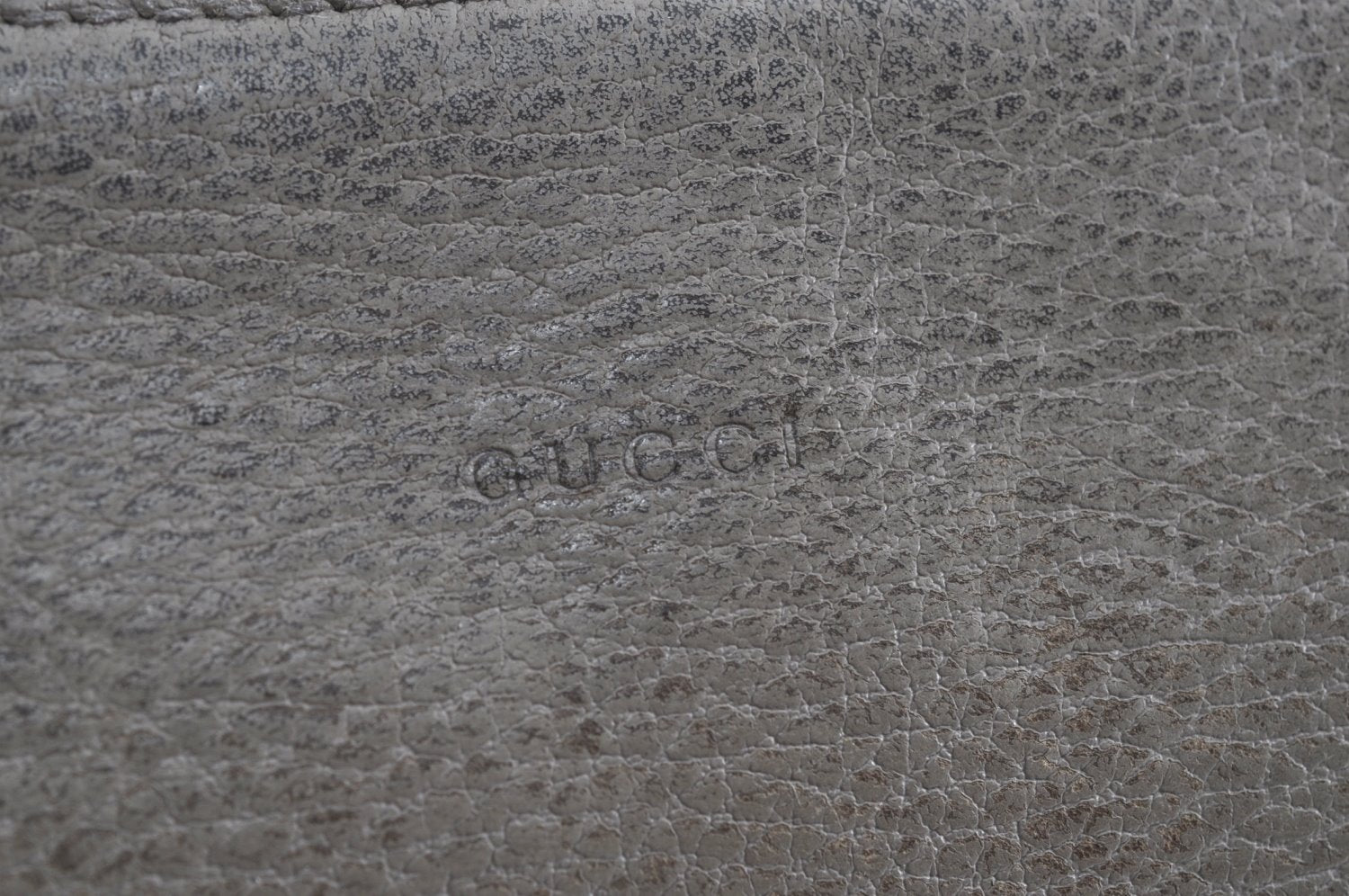 Authentic GUCCI Bamboo Tassel Clutch Hand Bag Purse Leather 449653 Gray K6621