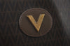 Authentic MARIO VALENTINO V Logo Shoulder Tote Bag PVC Leather Brown K6623