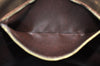 Authentic MARIO VALENTINO V Logo Shoulder Tote Bag PVC Leather Brown K6623