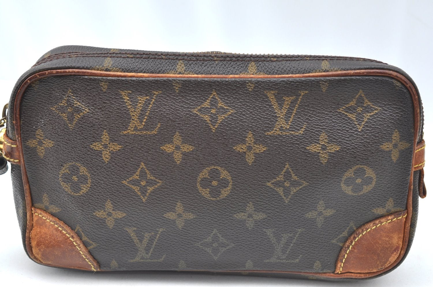 Authentic Louis Vuitton Monogram Marly Dragonne PM M51827 Clutch Hand Bag K6626