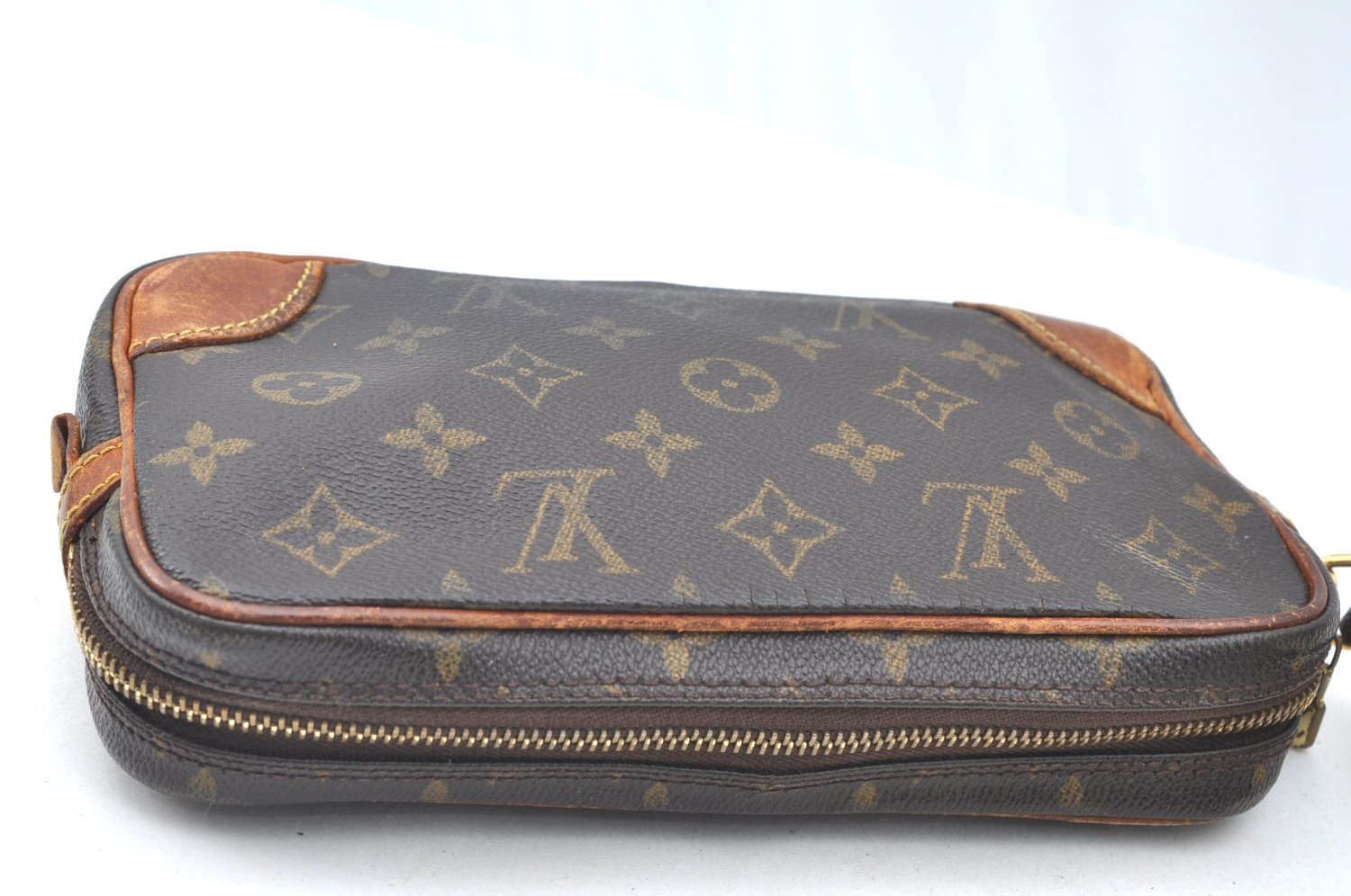 Authentic Louis Vuitton Monogram Marly Dragonne PM M51827 Clutch Hand Bag K6626