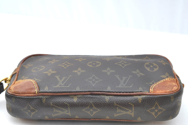 Authentic Louis Vuitton Monogram Marly Dragonne PM M51827 Clutch Hand Bag K6626