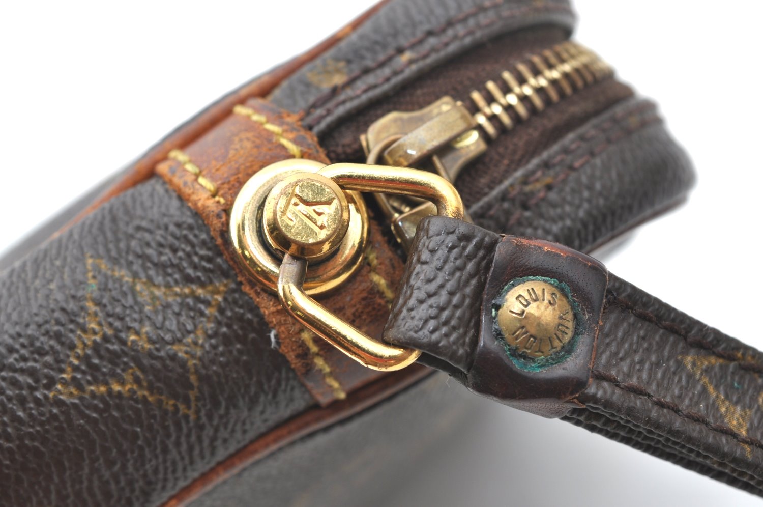 Authentic Louis Vuitton Monogram Marly Dragonne PM M51827 Clutch Hand Bag K6626