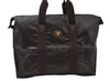 Authentic MARIO VALENTINO V Logo Vintage Boston Bag PVC Leather Brown K6658