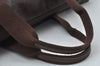 Authentic MARIO VALENTINO V Logo Vintage Boston Bag PVC Leather Brown K6658