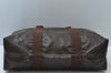 Authentic MARIO VALENTINO V Logo Vintage Boston Bag PVC Leather Brown K6658