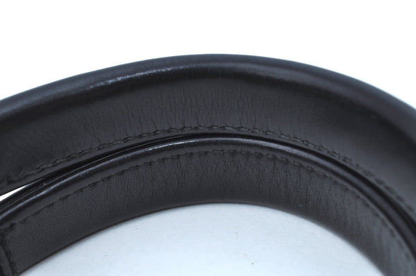 Authentic GUCCI GG Crystal Shoulder Tote Bag PVC Leather 131230 Black K6678