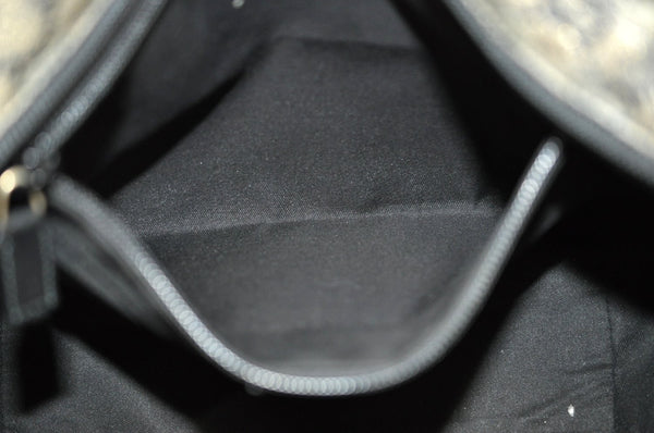 Authentic GUCCI GG Crystal Shoulder Tote Bag PVC Leather 131230 Black K6678