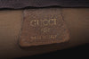 Authentic GUCCI Vintage GG Plus Clutch Hand Bag Purse PVC Leather Brown K6679