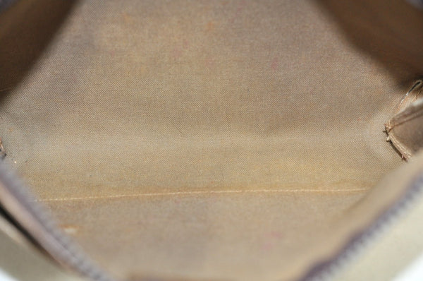 Authentic GUCCI Vintage GG Plus Clutch Hand Bag Purse PVC Leather Brown K6679