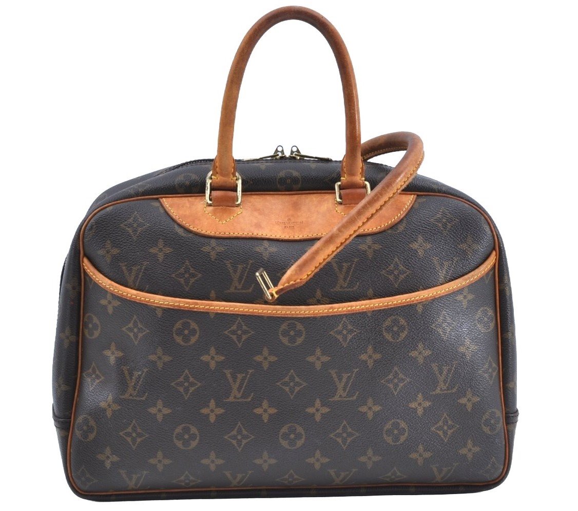 Authentic Louis Vuitton Monogram Deauville Hand Bag M47270 LV Junk K6680