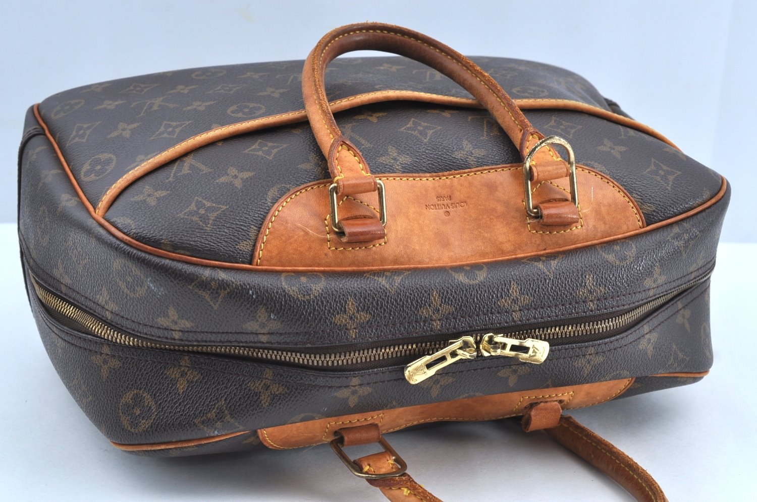 Authentic Louis Vuitton Monogram Deauville Hand Bag M47270 LV Junk K6680