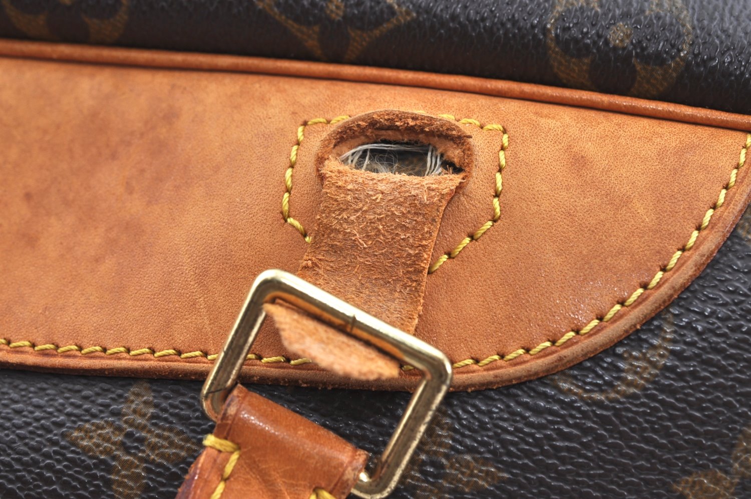 Authentic Louis Vuitton Monogram Deauville Hand Bag M47270 LV Junk K6680