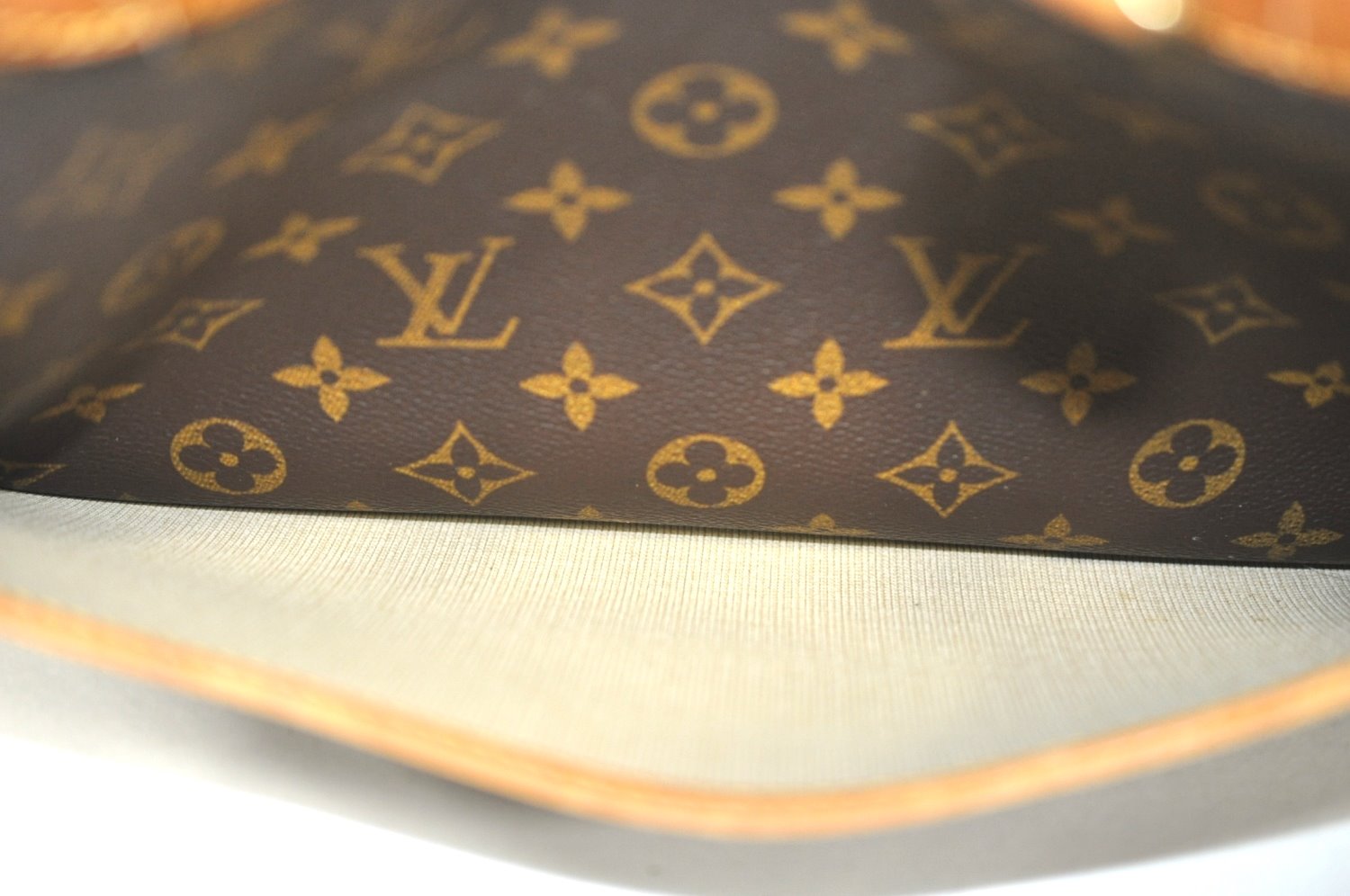Authentic Louis Vuitton Monogram Deauville Hand Bag M47270 LV Junk K6680